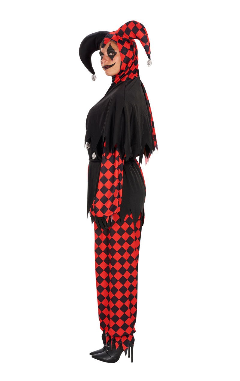 Adult Halloween Evil Jester Costume - Simply Fancy Dress