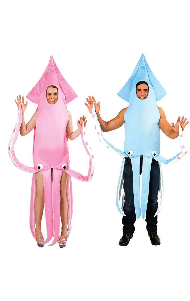 Blue & Pink Squid Couples Costume - Simply Fancy Dress