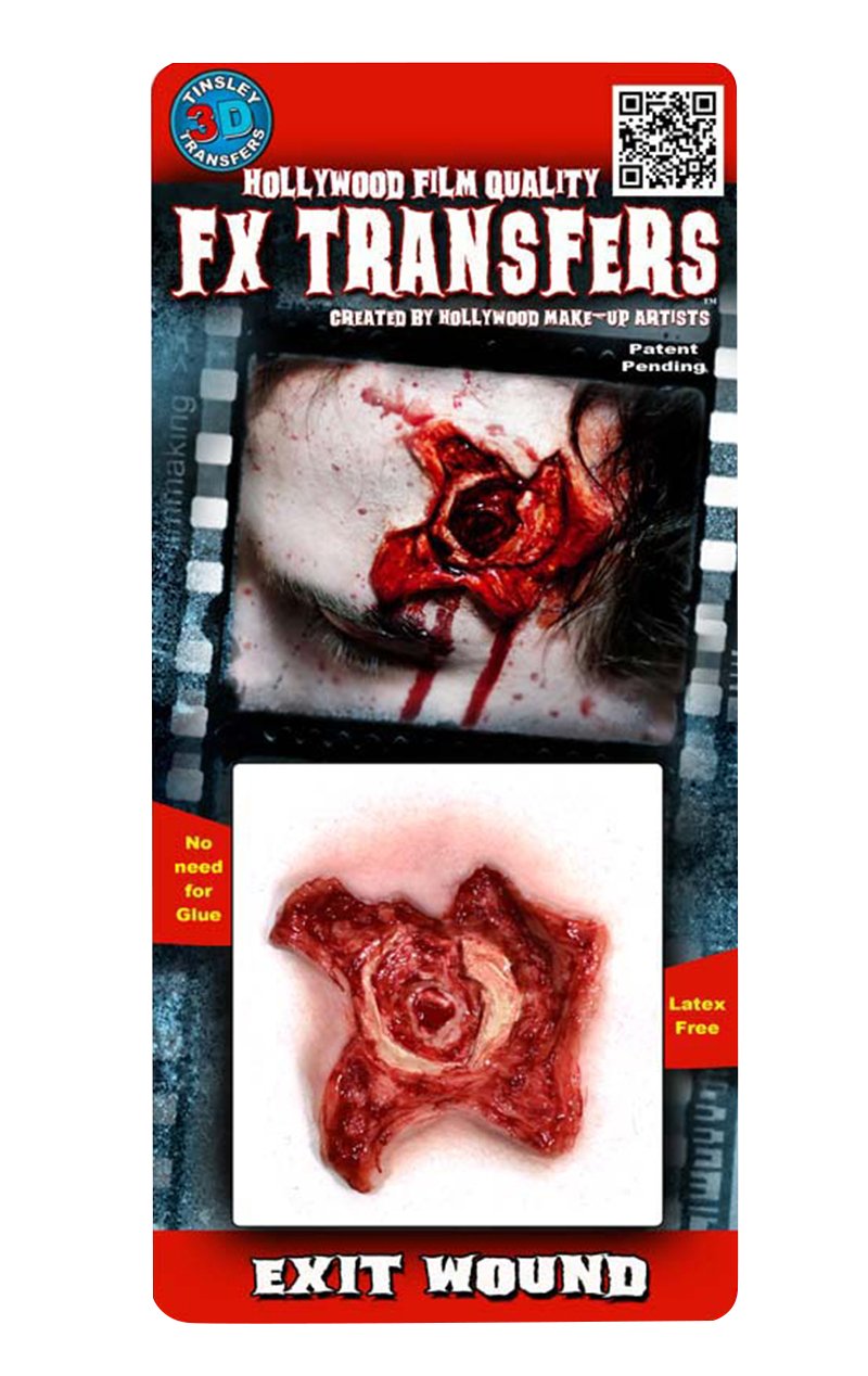 Exit Wound 3D FX Transfers Accessory - Simply Fancy Dress