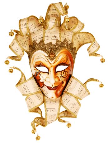 Joker With Music Masquerade Mask - Simply Fancy Dress