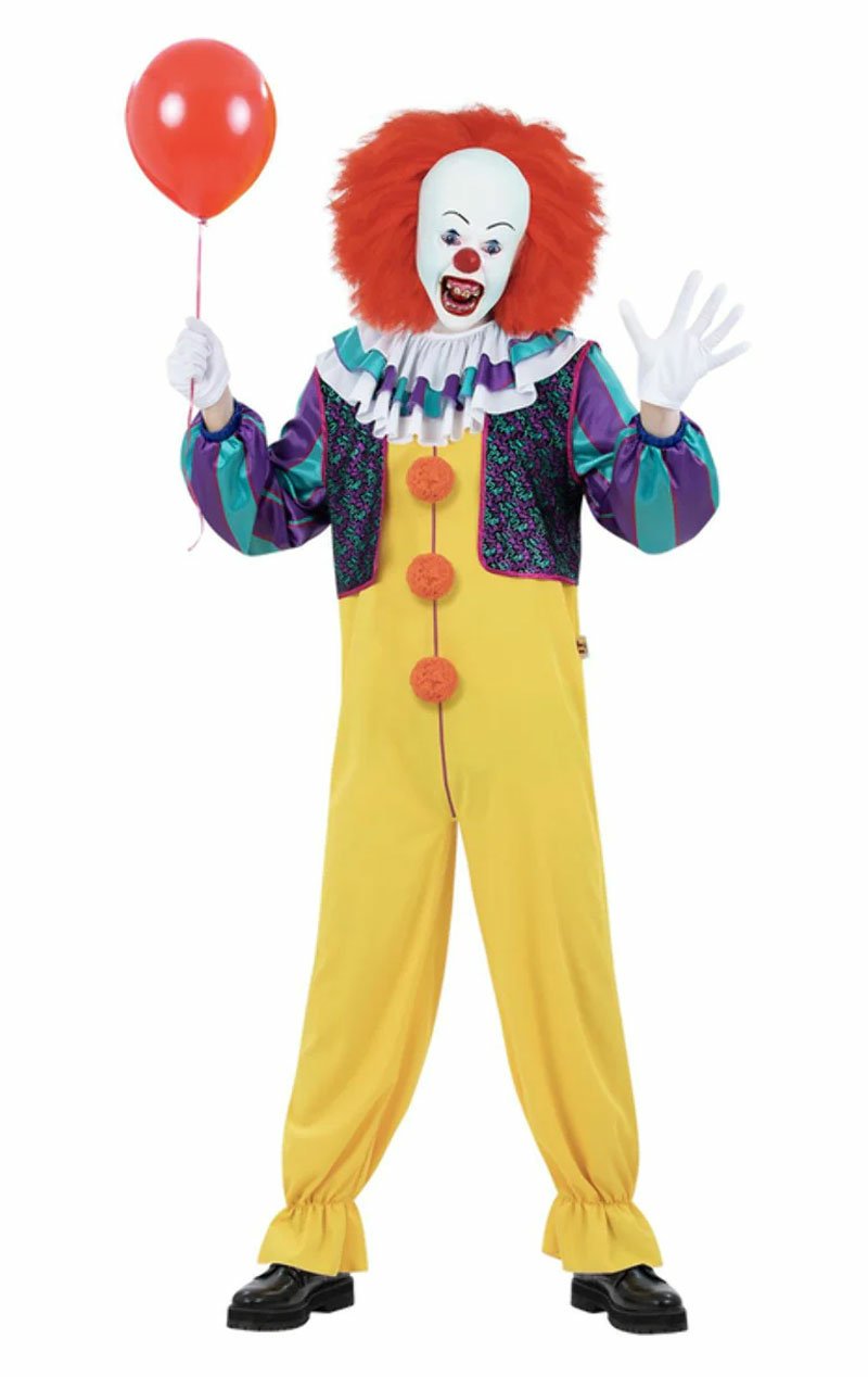 Mens Classic 90s IT Pennywise Halloween Costume - Simply Fancy Dress
