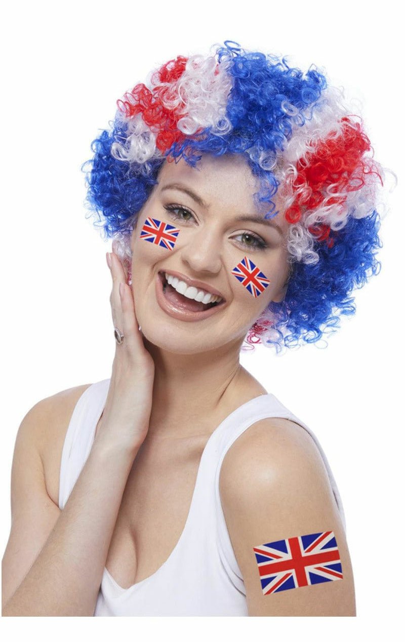 Unisex Union Jack Afro Wig - Simply Fancy Dress