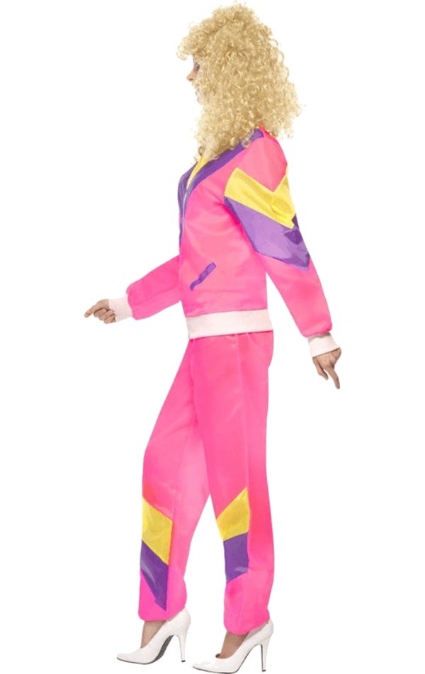 Womens Pink 80s Shell Suit Costume - Simply Fancy Dress