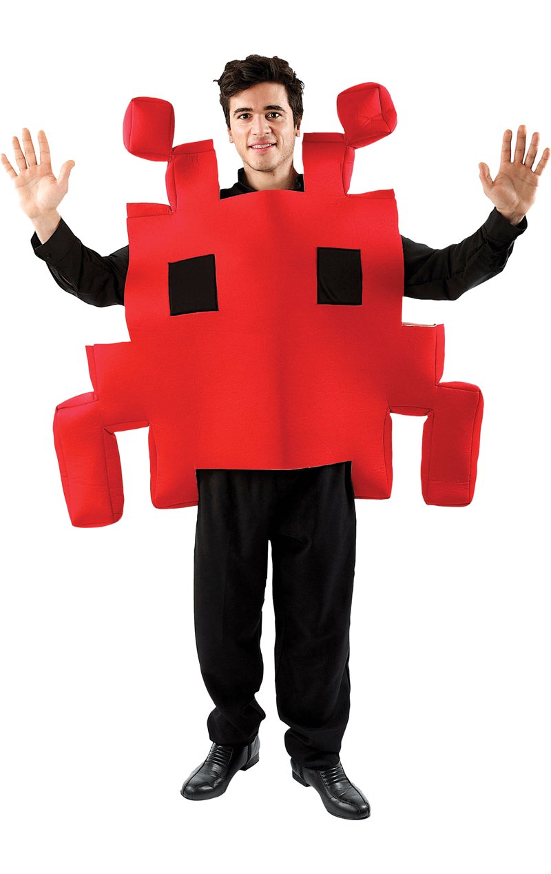 Adult Red Space Arcade Game Costume - Simply Fancy Dress