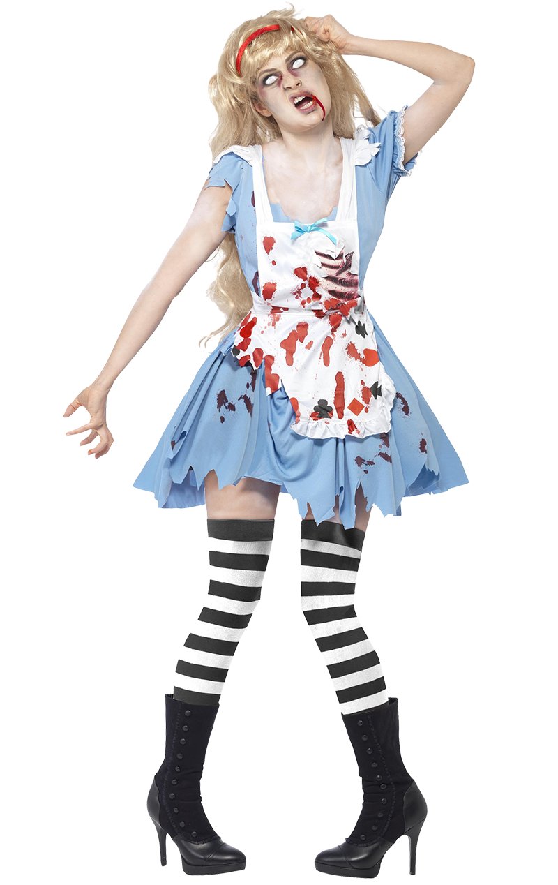 Adult Zombie Alice in Wonderland Costume - Simply Fancy Dress