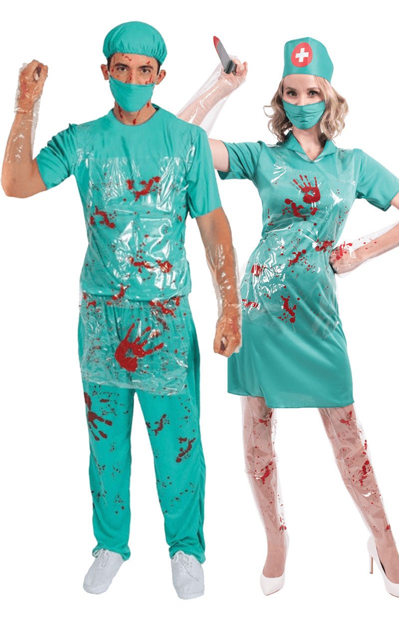 Bloody Nurse & Doctor Couples Costume - Simply Fancy Dress