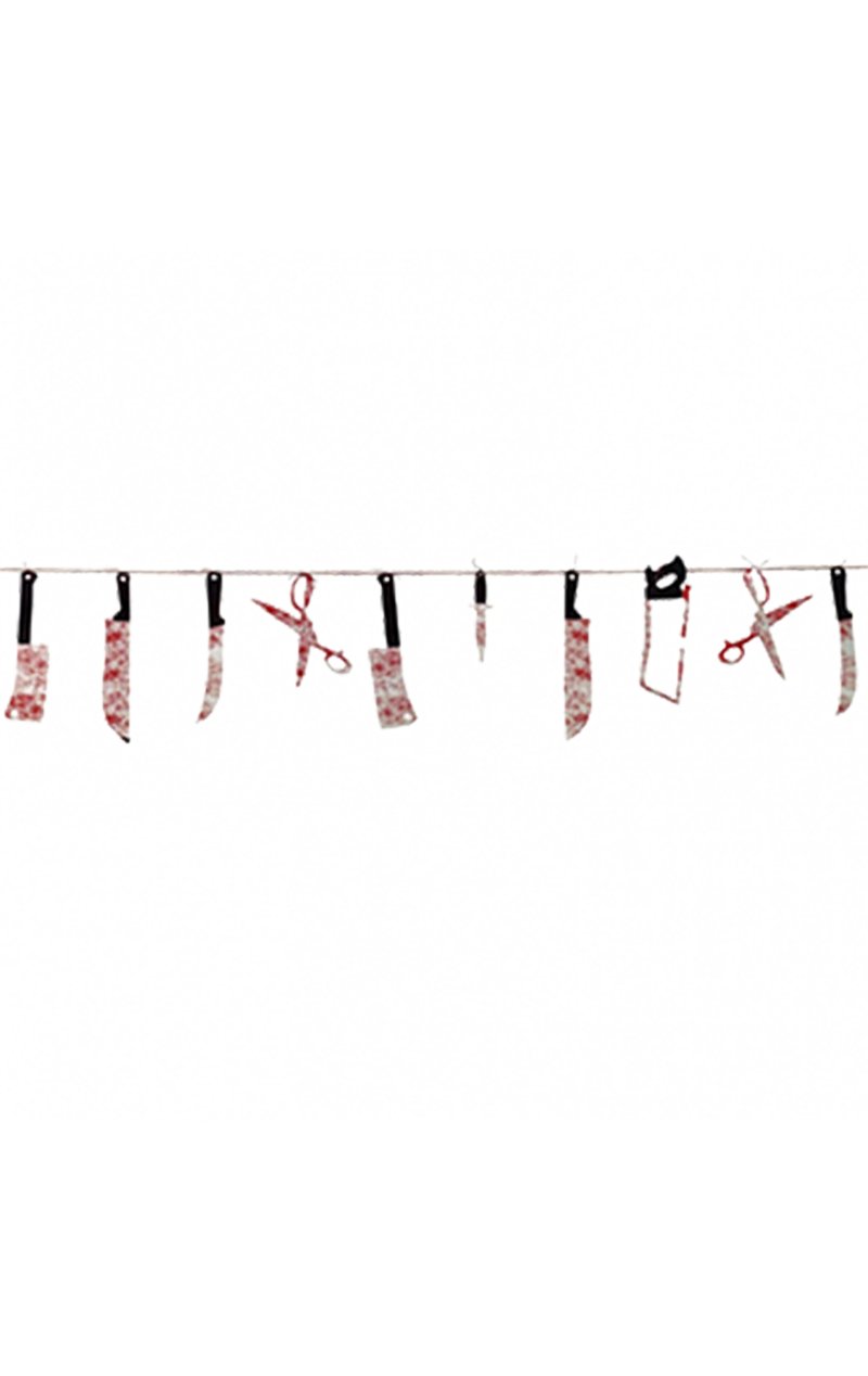 Bloody Weapon Garland Bunting - Simply Fancy Dress