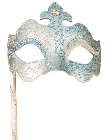 Blue/Silver Masquerade Mask - Simply Fancy Dress