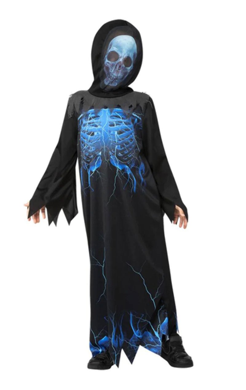 Childrens Midnight Skeleton Reaper Costume - Simply Fancy Dress