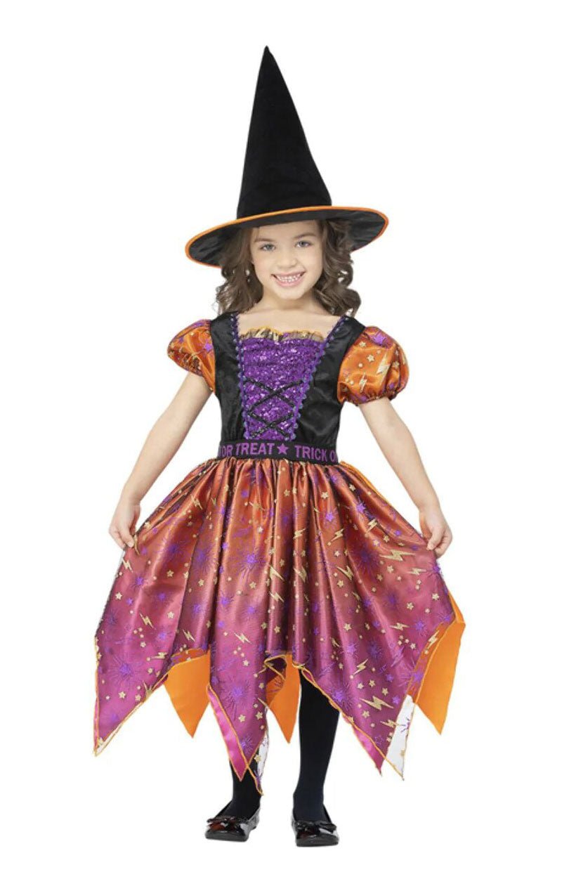 Childrens Moon & Stars Witch Costume - Simply Fancy Dress