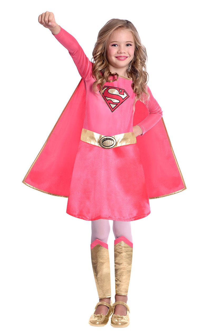 Childrens Pink Supergirl Costume - Simply Fancy Dress