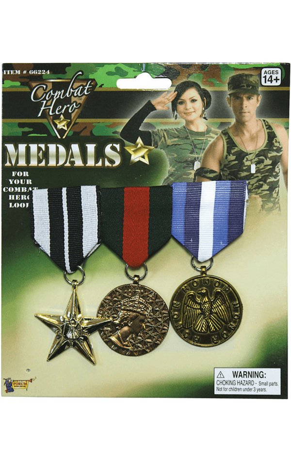 Combat Hero Medals - Simply Fancy Dress