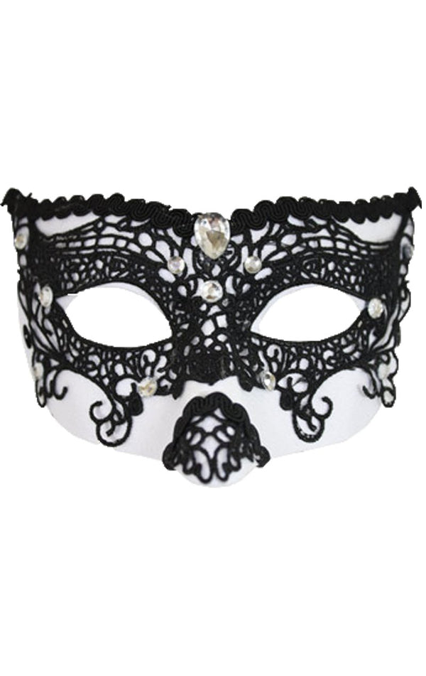Delma White/Black Mask - Simply Fancy Dress