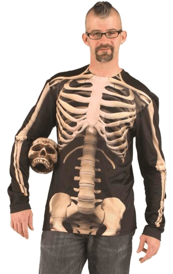 Faux Real Skeleton Printed T-shirt - Simply Fancy Dress