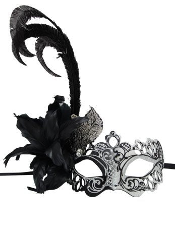 Feather Masquerade Mask - Simply Fancy Dress