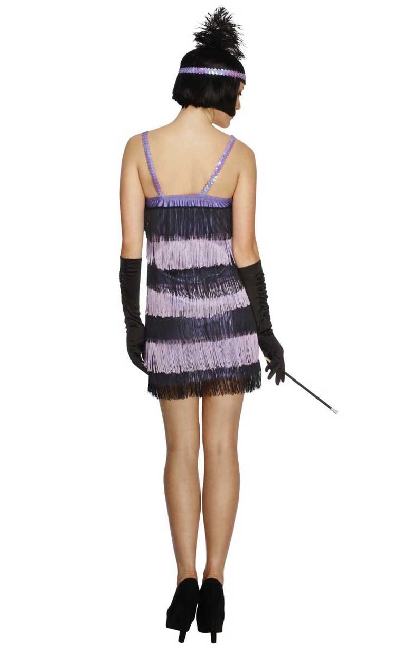 Fever Flapper Costume PURPLE - Simply Fancy Dress