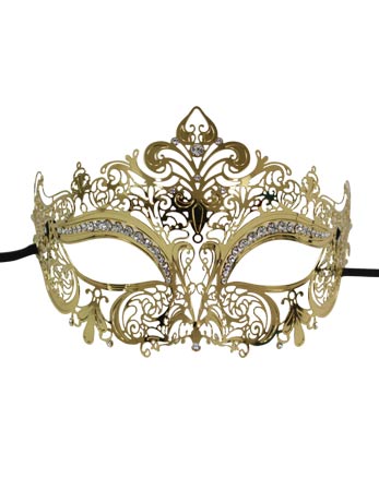 Gold Metal Masquerade Mask - Simply Fancy Dress