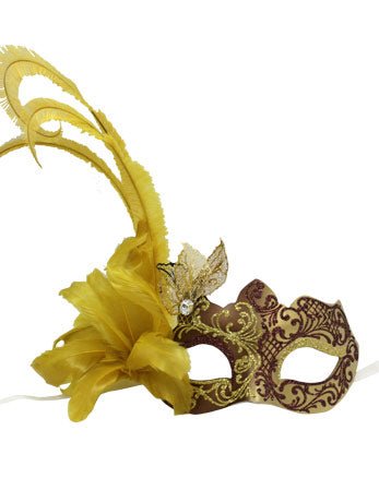 Gold Venetian Masquerade Mask - Simply Fancy Dress