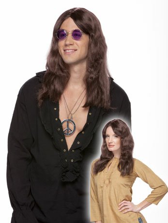 Hippy Long Brown Wig - Simply Fancy Dress