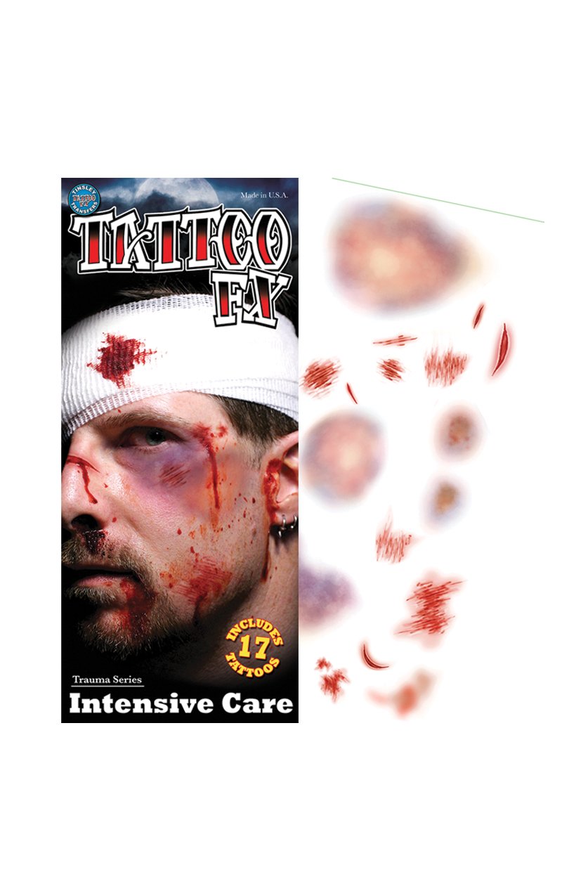 Intensive Care Temporary Tattoos Accessory - Simply Fancy Dress