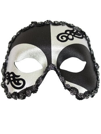 Kent Black/Silver Mask - Simply Fancy Dress