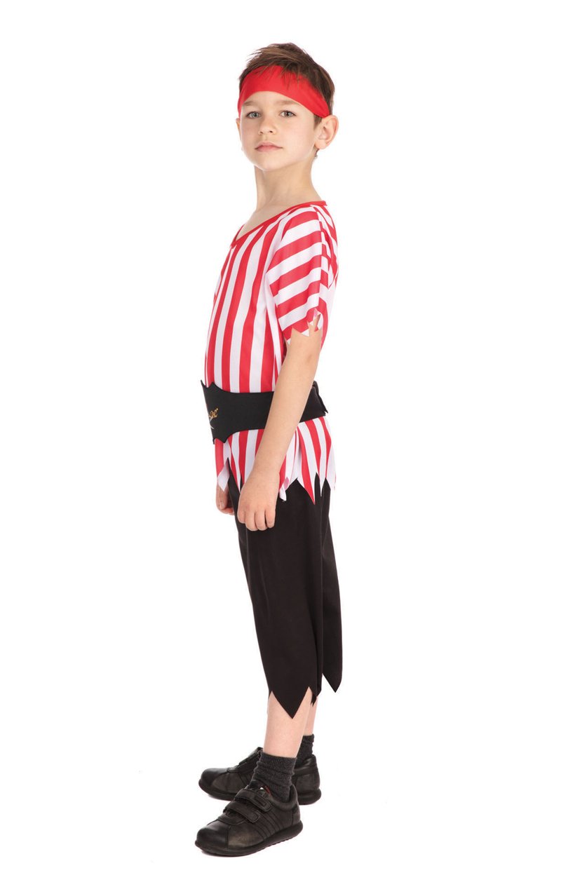 Kids Striped Pirate Boy Costume - Simply Fancy Dress