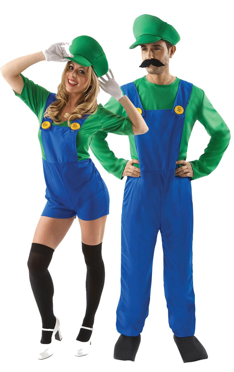 Man and Woman Green Plumber Costume - Simply Fancy Dress