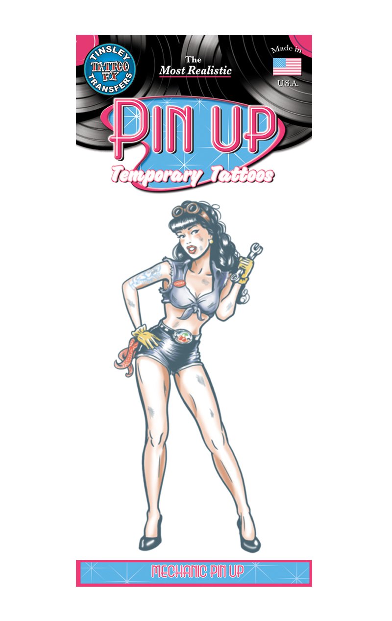 Mechanic Pin Up Tattoo - Simply Fancy Dress