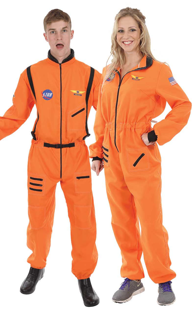 Orange Astronauts Couples Costume - Simply Fancy Dress