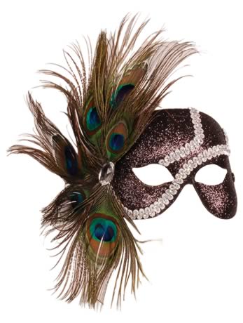Peacock Heaven Black Mask - Simply Fancy Dress
