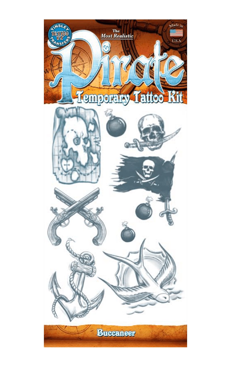 Pirate Temp Tattoo Set - Simply Fancy Dress