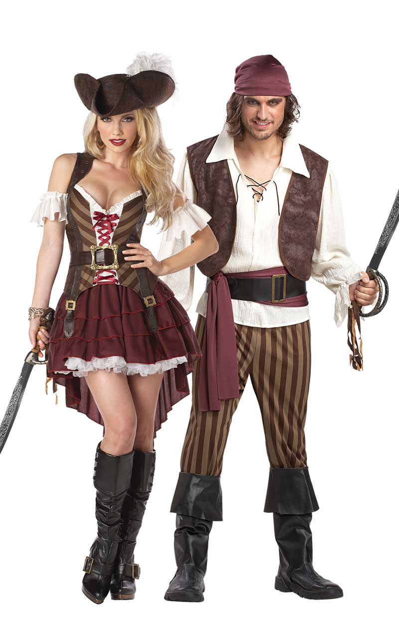 Swashbuckler Pirate & Rogue Pirate Couples Costume - Simply Fancy Dress