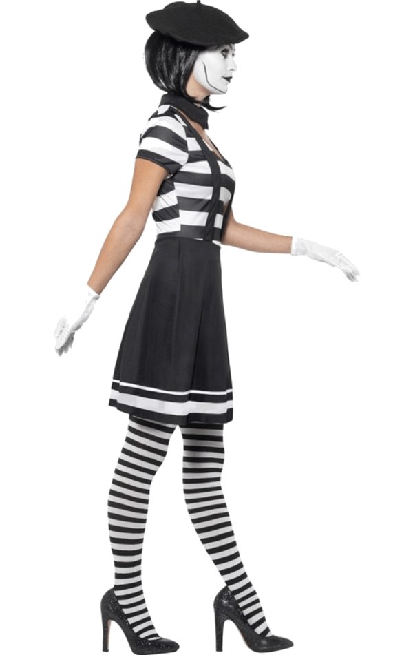 Womens Mime Artist Costume - Simply Fancy Dress